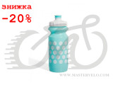 Фляга 600ml Green Cycle Polka Dot с Big Flow valve, LDPI light blue nipple/white matt cap/ light blue matt bottle